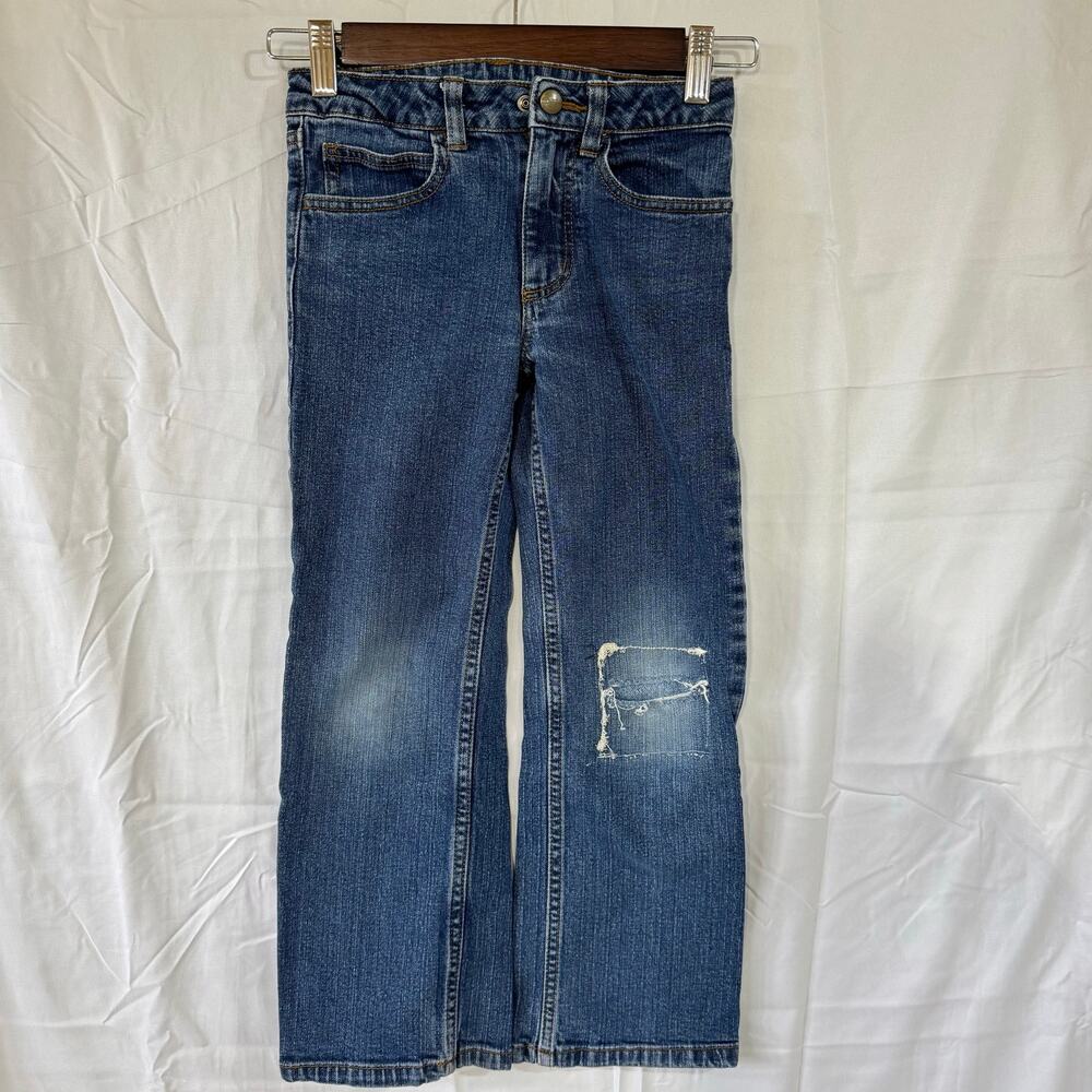 Carhartt Boys Jeans Size 7 Regular Blue Denim Adjusted Waist Straight 5-Pocket